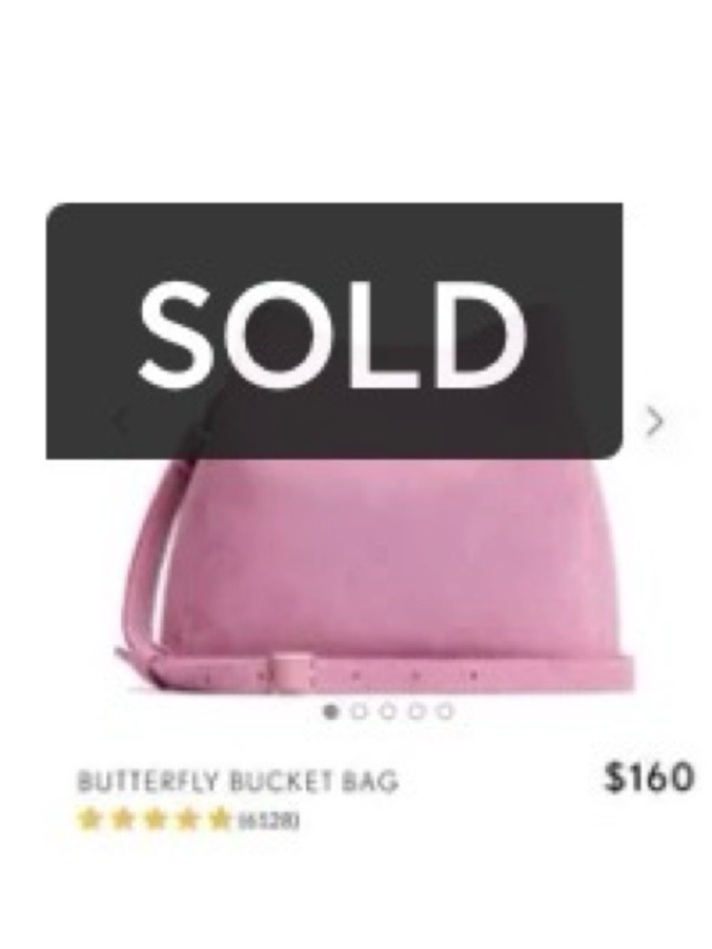 “Portland Leather” Butterfly Bucket Bag - Pink SUEDE